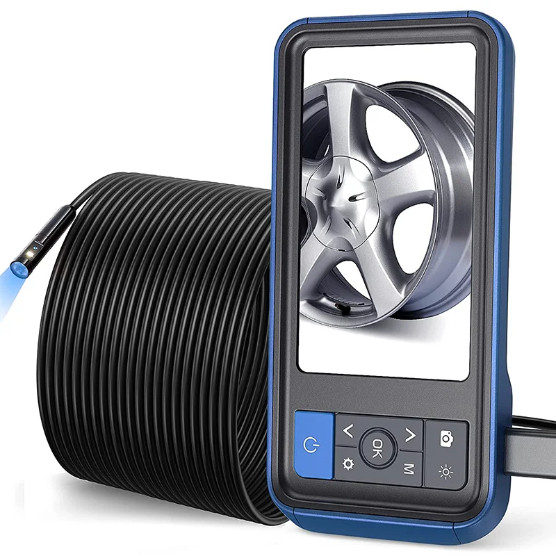 

50FT Endoscope Borescope, Teslong Dual Lens Sewer Inspection Camera with 4.5''Screen, Scope Camera for Home Wall Duct Drain Pipe