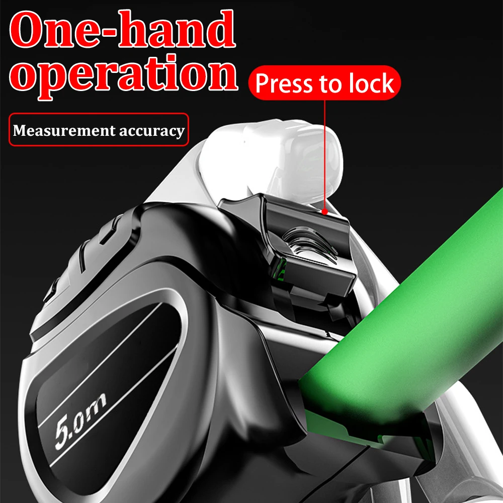 Флуоресцентная измерительная лента 5 м/7 м/10 м самоблокирующаяся высокоточная