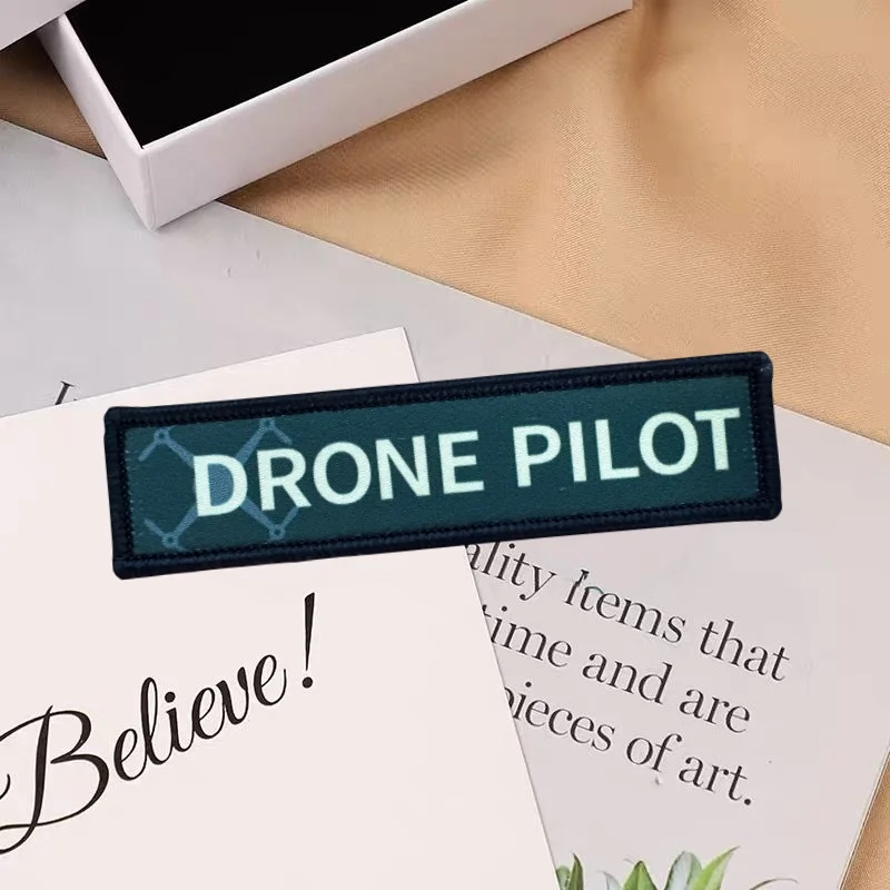 Фото Нашивка с принтом DRONE PILOT, истребитель-хранитель, тактический значок боевого моря, военный рюкзак, наклейка, нашивки для одежды №2