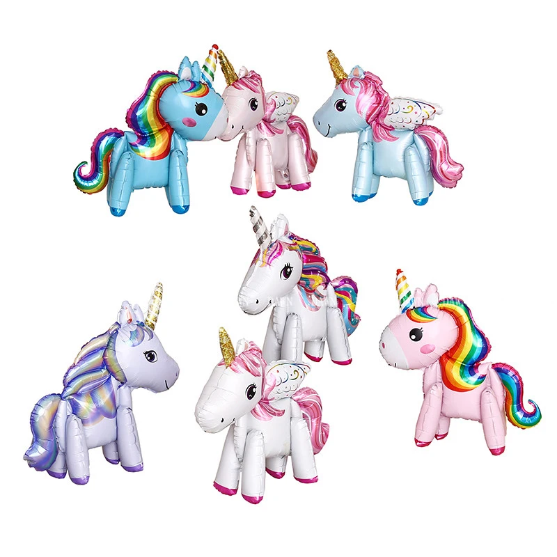 

Шары большого размера с головой животного, корова, тигр, радуга, лошадь, единорог, алюминиевая фольга, шары с изображением милой лисы, украше...