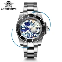 addies dive surfing watch blue ceramic bezel bgw9 super luminous watch 200m diving sapphire crystal nh35 mens automatic watch