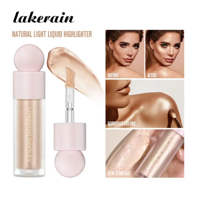 

Lakerain Luxurious Shimmer Finish Positive Light Liquid Luminizer Highlighter, Long Lasting Waterproof Face Highlighter Makeup