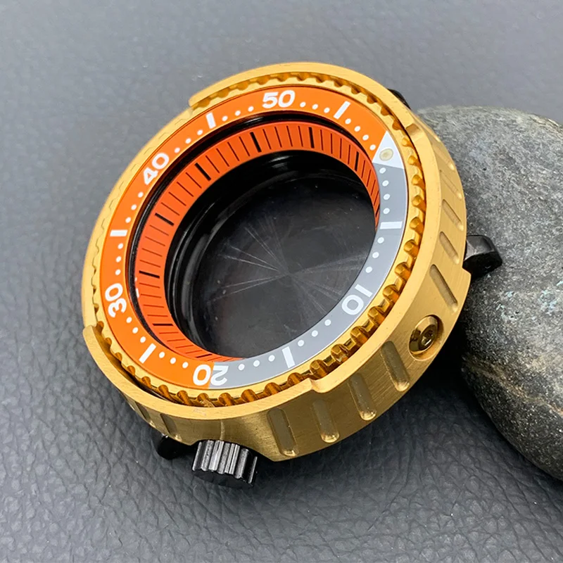 Корпус для часов в консервах с золотым тунцом NH35 сапфировое стекло подходит NH36 4R