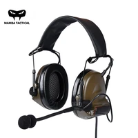 wadsn tactical comtac ii communication headset head worn headphone leather headband wargame airsoft hunting hearing protection