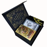 gift box set deluxe gold foil tarot brand 12 7cm hot stamping pvc waterproof and wear resistant board game card