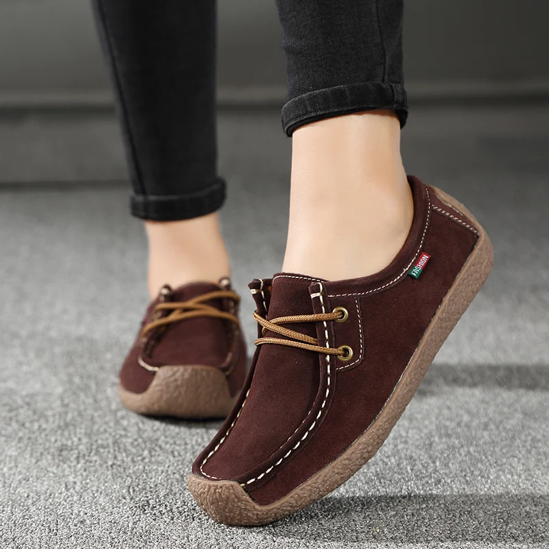 

Luxury Women Leather Shoes Sneakers 2023 New Comfortable Female Casual Walking Footwear Fashion Large Size Loafers Zapatos Mujer