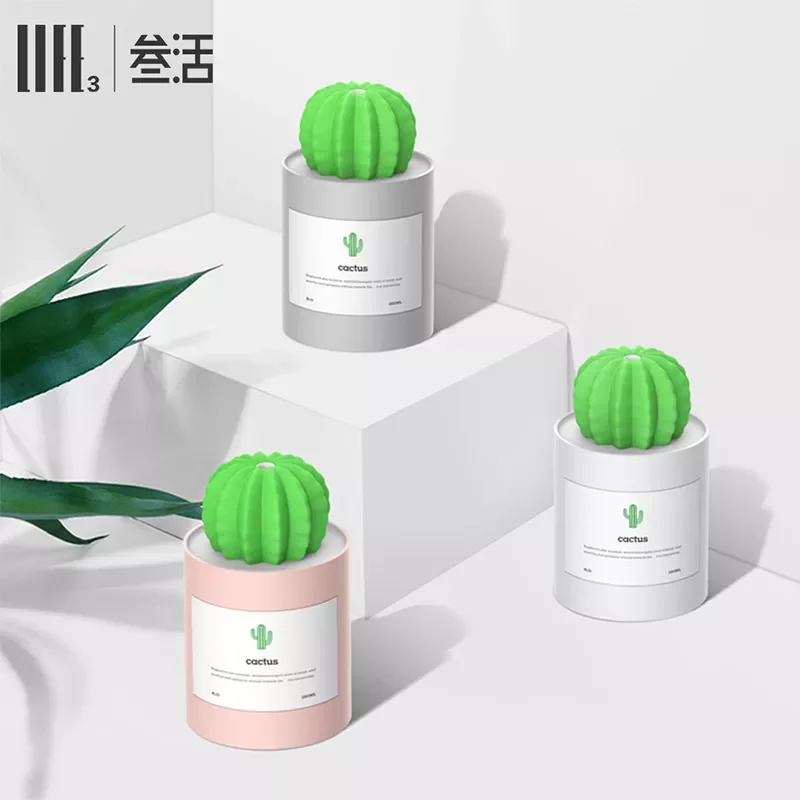 

NEW2023 USB Cool Mist Humidifier with Night Light,Mini Size Cactus Humidifier Ultra-Quiet Operation for Bedroom,Babies Room,Offi