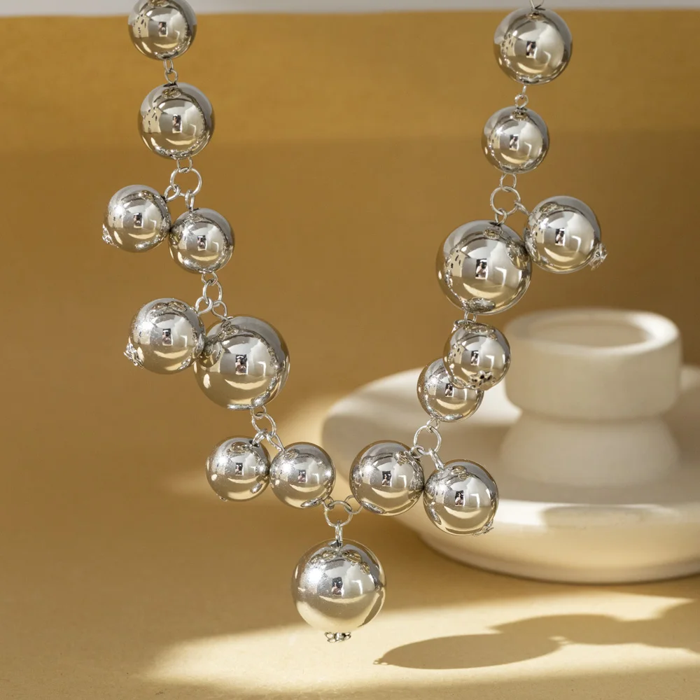 Женское колье с имитацией жемчуга необычное ожерелье подвеской в стиле ретро