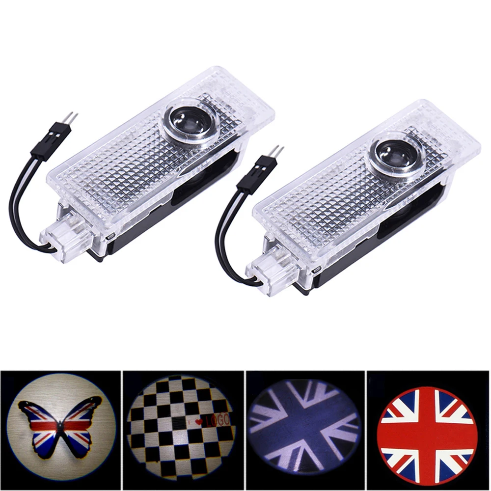 

2pcs Car Door Welcome Light Logo LED Mood Laser Projector Lamp For Mini Cooper R55 R56 R60 F54 F55 F56 F60 Styling Accessories