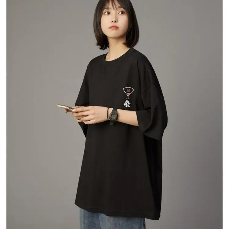 Футболка женская с графическим принтом 100% хлопок в японском винтажном стиле -