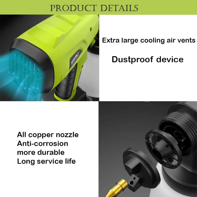 Электрический инструмент с аккумулятором для RYOBI распылитель краски 18 в 800 мл 200