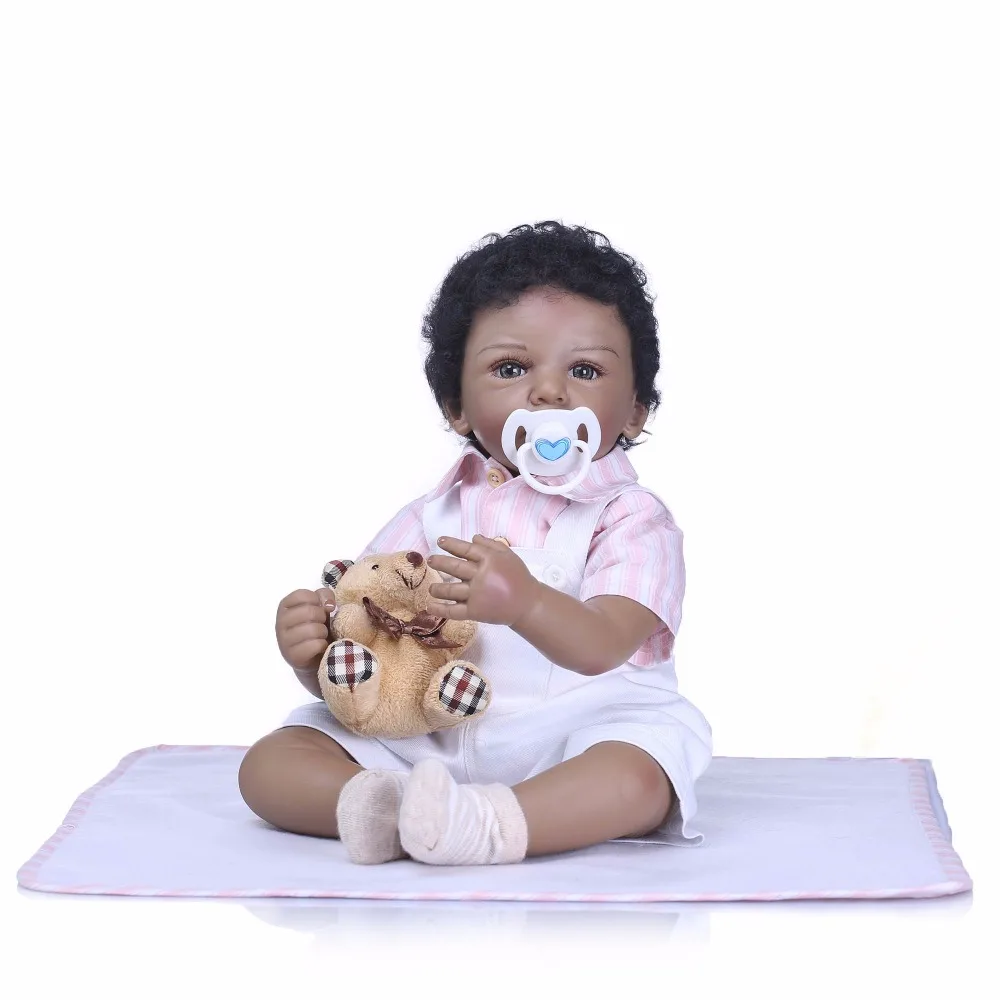50 см афроамериканская Кукла Новорожденный преждевременный ребенок готовый