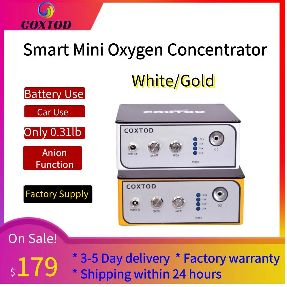 Portable Oxygen Machine Concentrator with Battery Oxygen Generator 24 Hours Continuous Oxygen Making Machine Anion O2 Bar enlarge