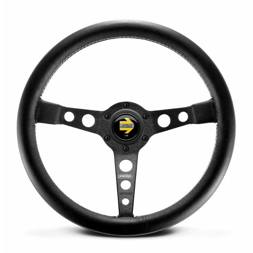 Кожаное автомобильное гоночное рулевое колесо 14 дюймов 350 мм подходит для MOMO Deep