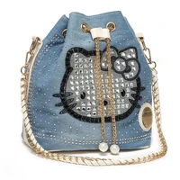 sanrio jean bag womens diamond chain bag hello kitty bag crossbody bag shoulder bag bucket bag