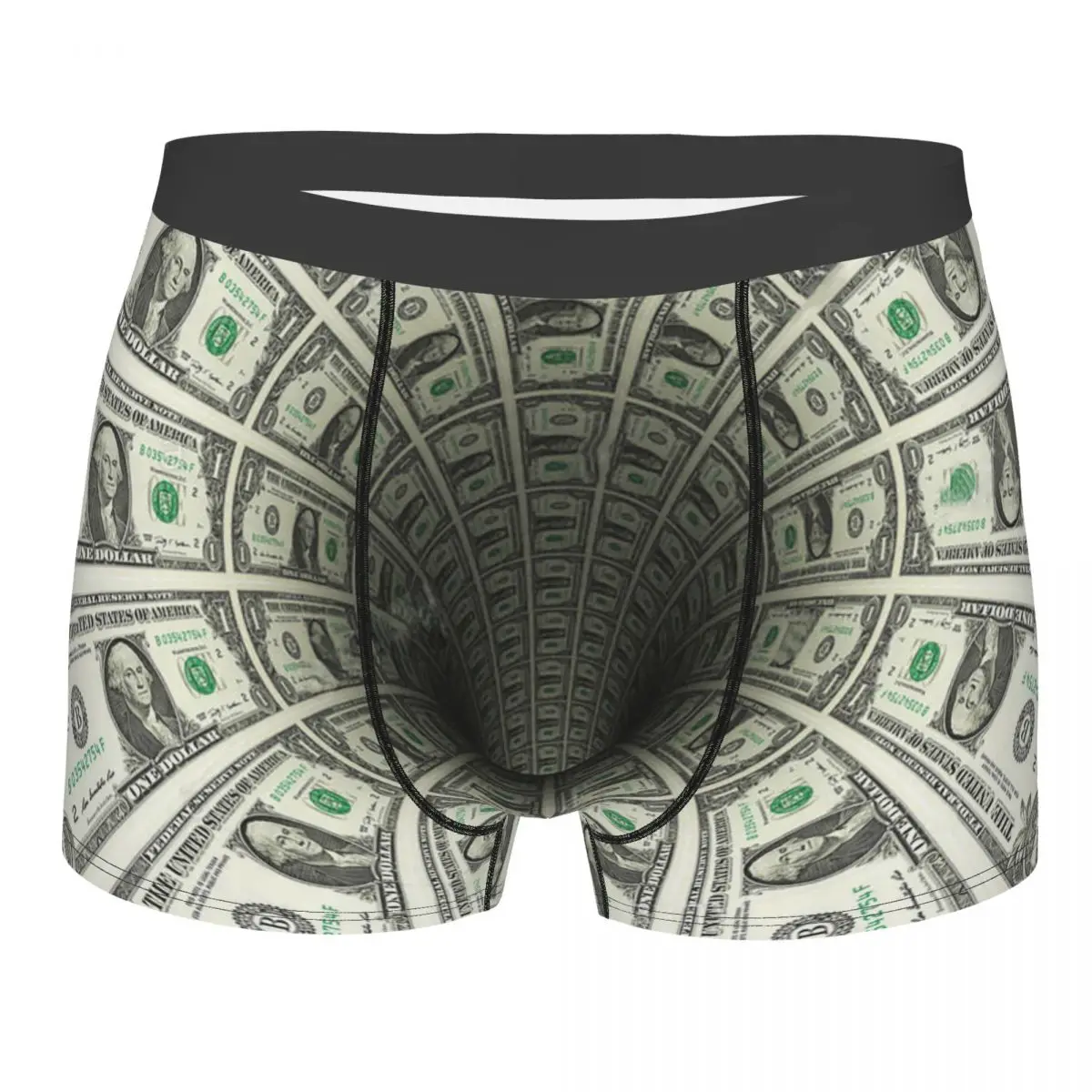

Men American Dollar Banknote Underwear Hot Boxer Shorts Panties Male Breathable Underpants Polyester Print Shorts Boxers