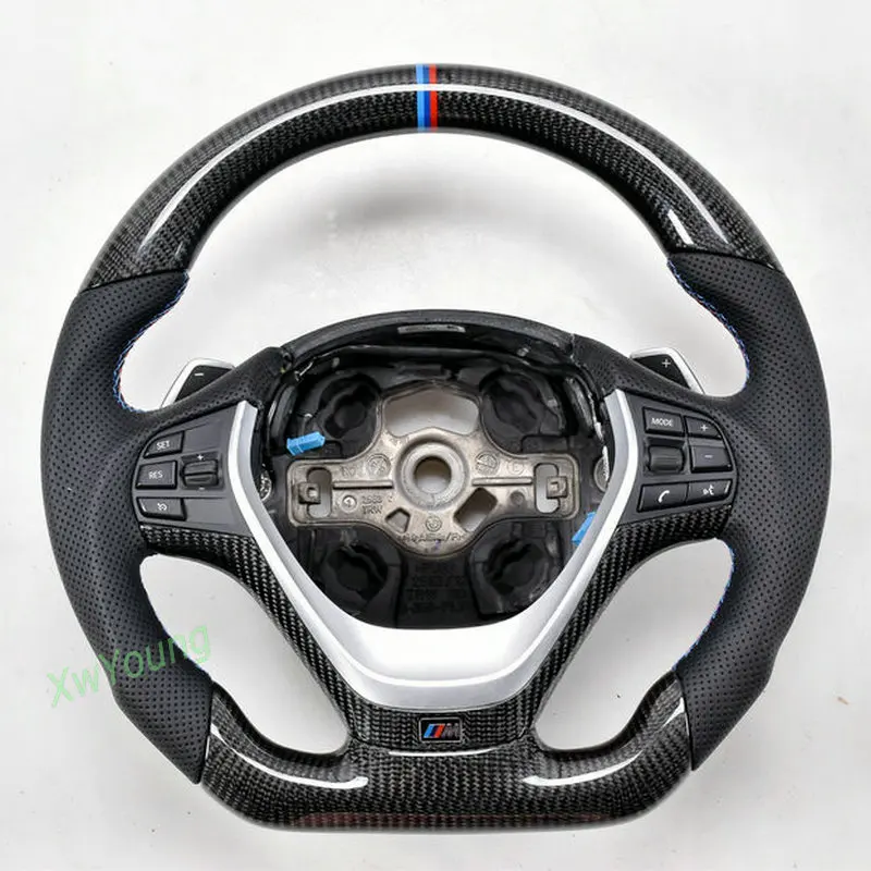 

100% Real Carbon Fiber/ Leather Car Steering Wheel Automobile Refitting For BMW F30 F35 F20 F22 F32 320 325 328 328i 335