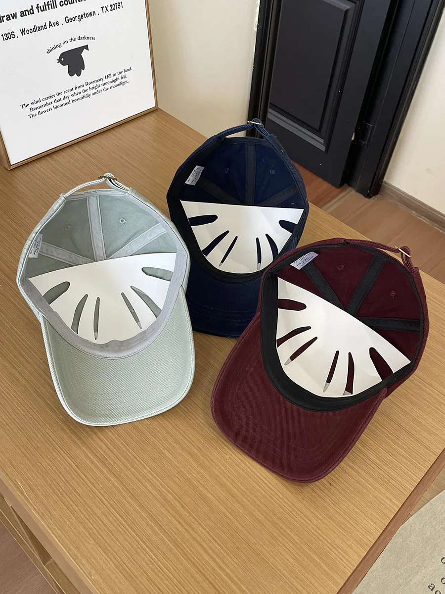 Осень и зима Новая большая бейсболка с вышивкой букв для пары Глубокий верх