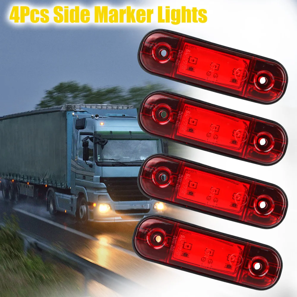 

12V 24V Trailer Side Marker Lights Truck Clearance Position Lamps LED Decorative Brake Signal Bulb Warning Lorry Car Accessories