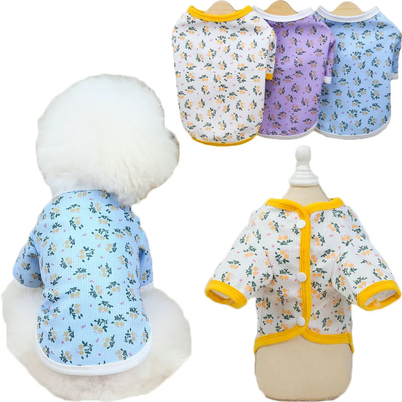 

Floral Pet Clothes Autumn Dog Jacket For Small Dog Yorkshire Terrier Puppy Cat Hoodies Cardigan Coat Clothing Pet Outfit Chiwawa