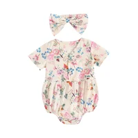 New Born Baby Girl Clothes Baby Clothes Summer Fashion Cute Cotton Floral Bodysuits  New Born Baby Items New Born Baby Items