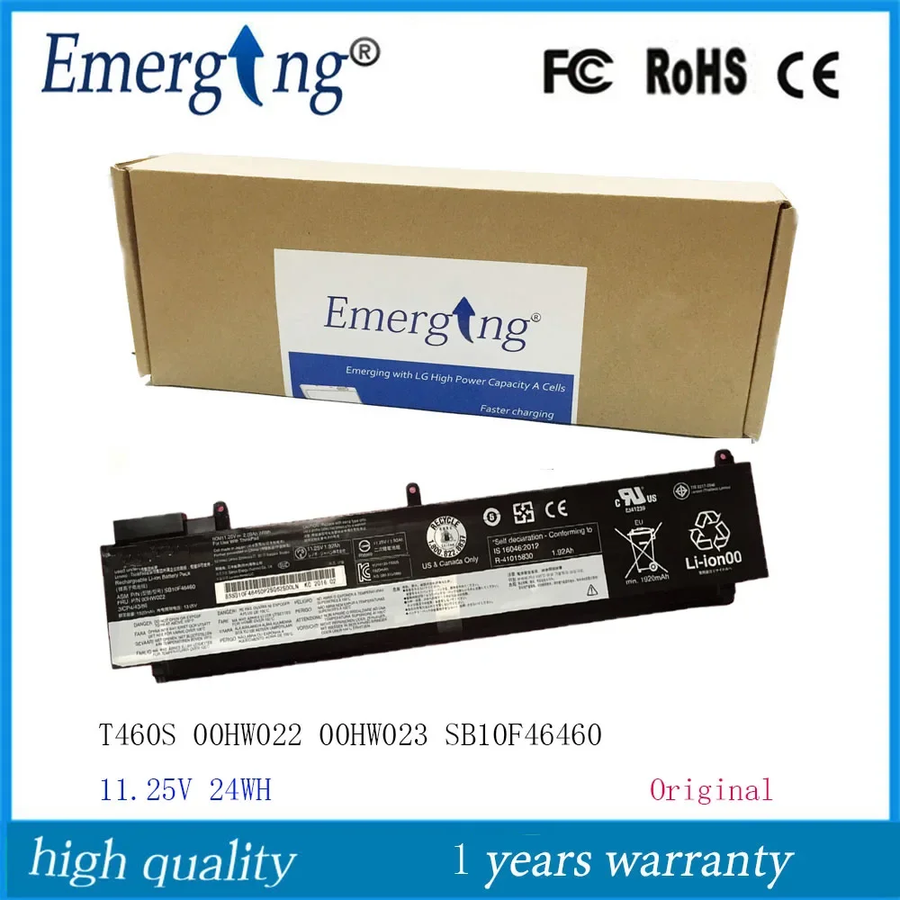 Новый оригинальный аккумулятор для ноутбука Lenovo Thinkpad T460S 00HW022 00HW023 11 25 В 24 Вт/ч