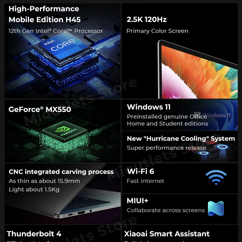 Ноутбук Xiaomi Redmibook Pro 14 дюймов внутренняя версия стандартный графический