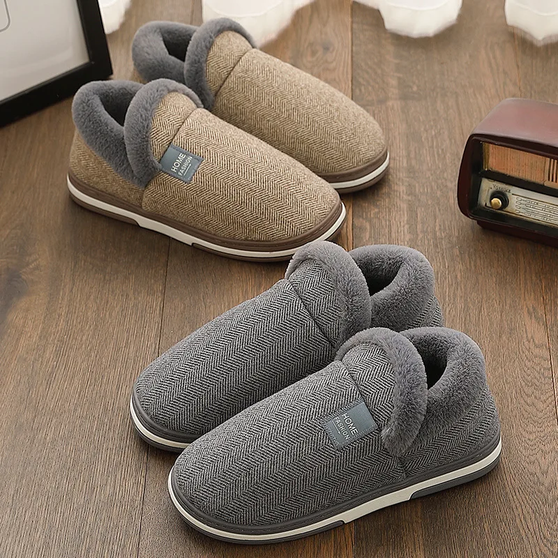 

Women Men Couples Home Slippers Warm Winter Furry Soft Short Plush Slipper Non Slip Bedroom Slides Indoor Shoes Plus Size 2022