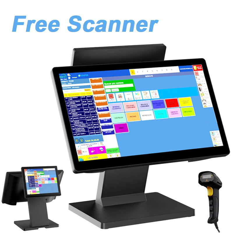 15 6-дюймовый аппарат для заказа и кассового аппарата с сенсорными терминалами на