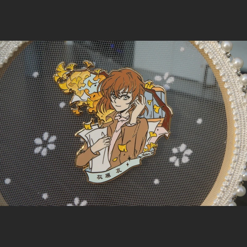 

Anime Metal Badge Detective Conan Haibara Ai Pin Brooch 6cm