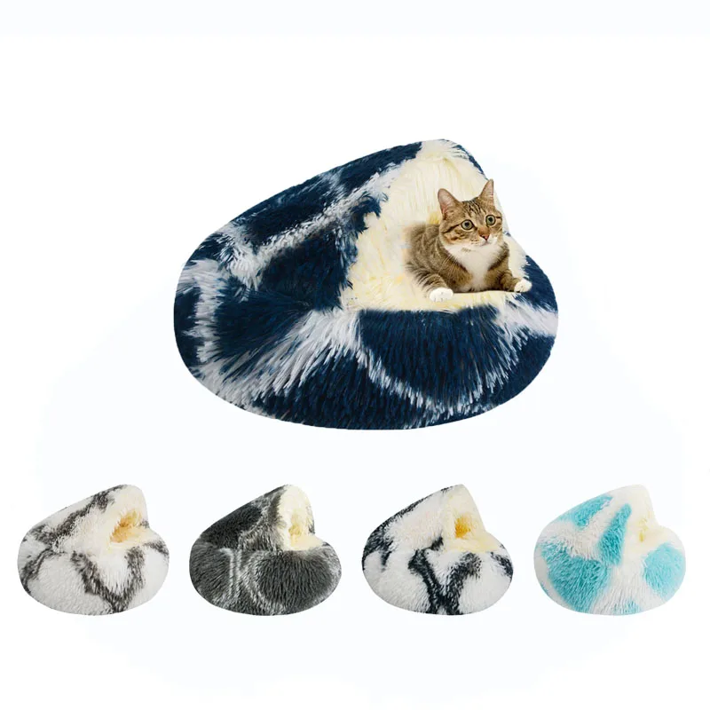 

Plush Dual Purpose Semi-enclosed Small To Medium Sized Dog Kennel Cat Kennel Pet Mat Deep Sleeping Round Comfortable Tent Nest