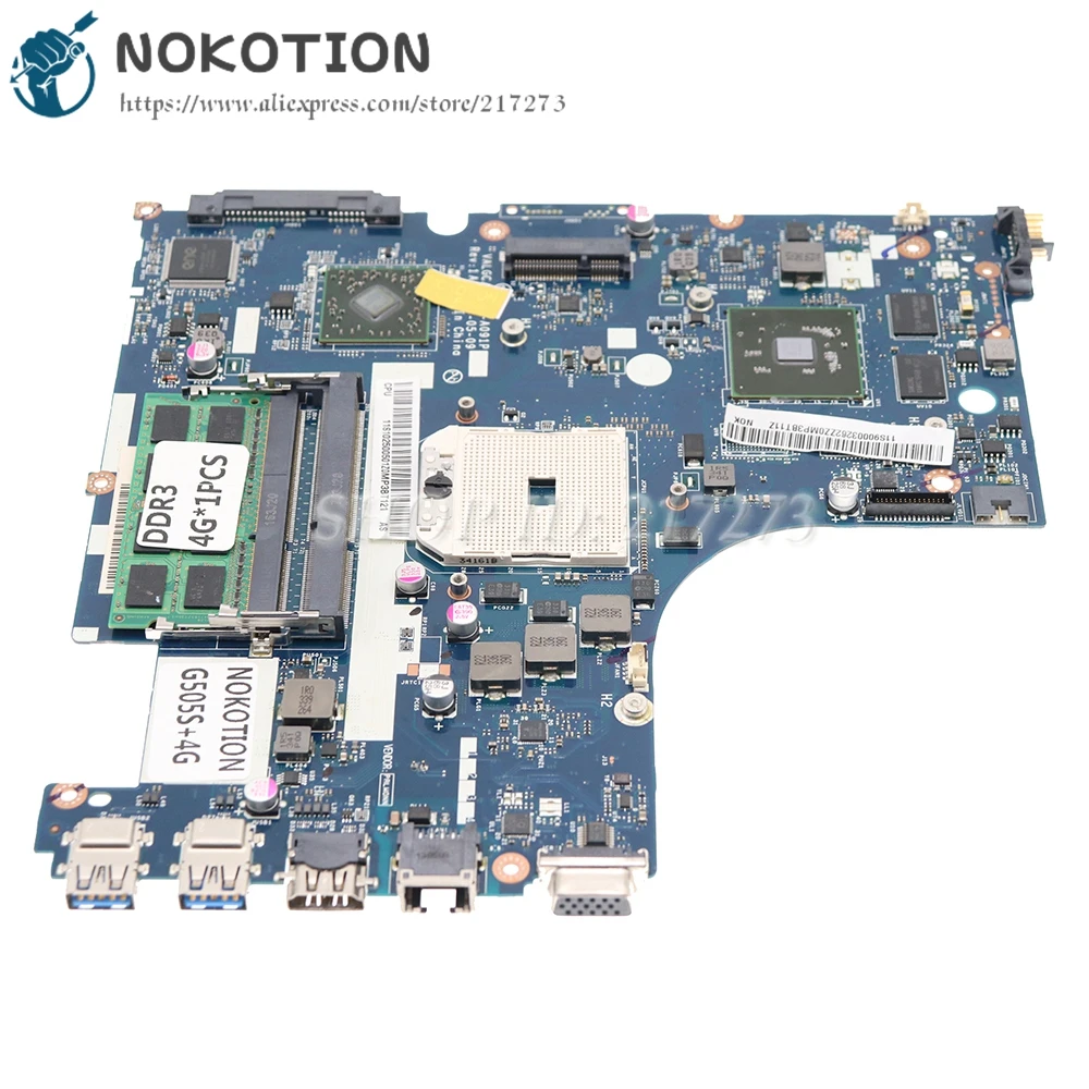 Материнская плата NOKOTION VALGC_GD LA-A091P для ноутбука Lenovo G505S Z505 материнская FS1 DDR3 2 Гб
