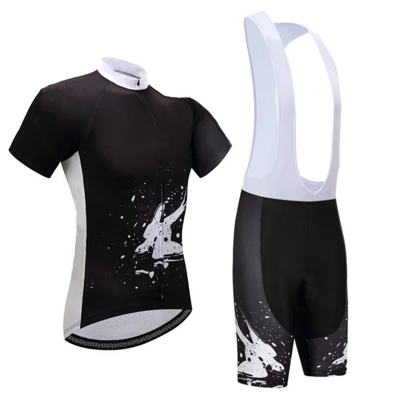 

Дышащие велосипедные костюмы с коротким рукавом, мужские летние велосипедные Джерси с нагрудником и шортами, одежда для велоспорта, компле...