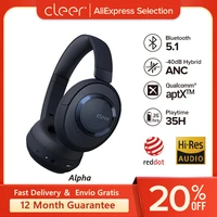 cleer alpha flagship noise cancelling wireless bluetooth headphone quick charging long battery life hifi headsets