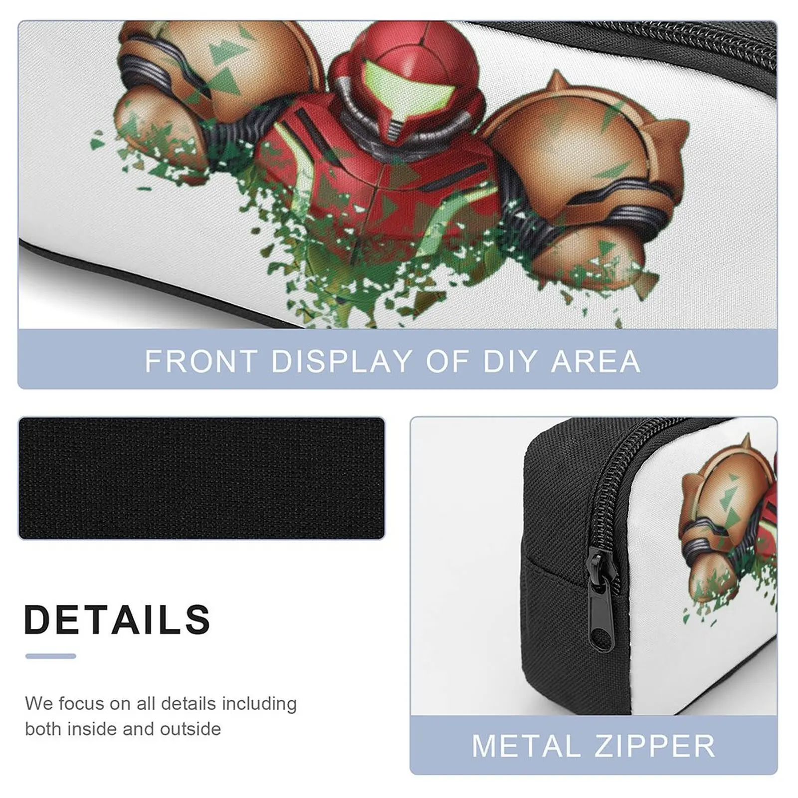 Набор Metroidss 3 в 1 17-дюймовый рюкзак сумка для ланча ручка школы графическое крепкое