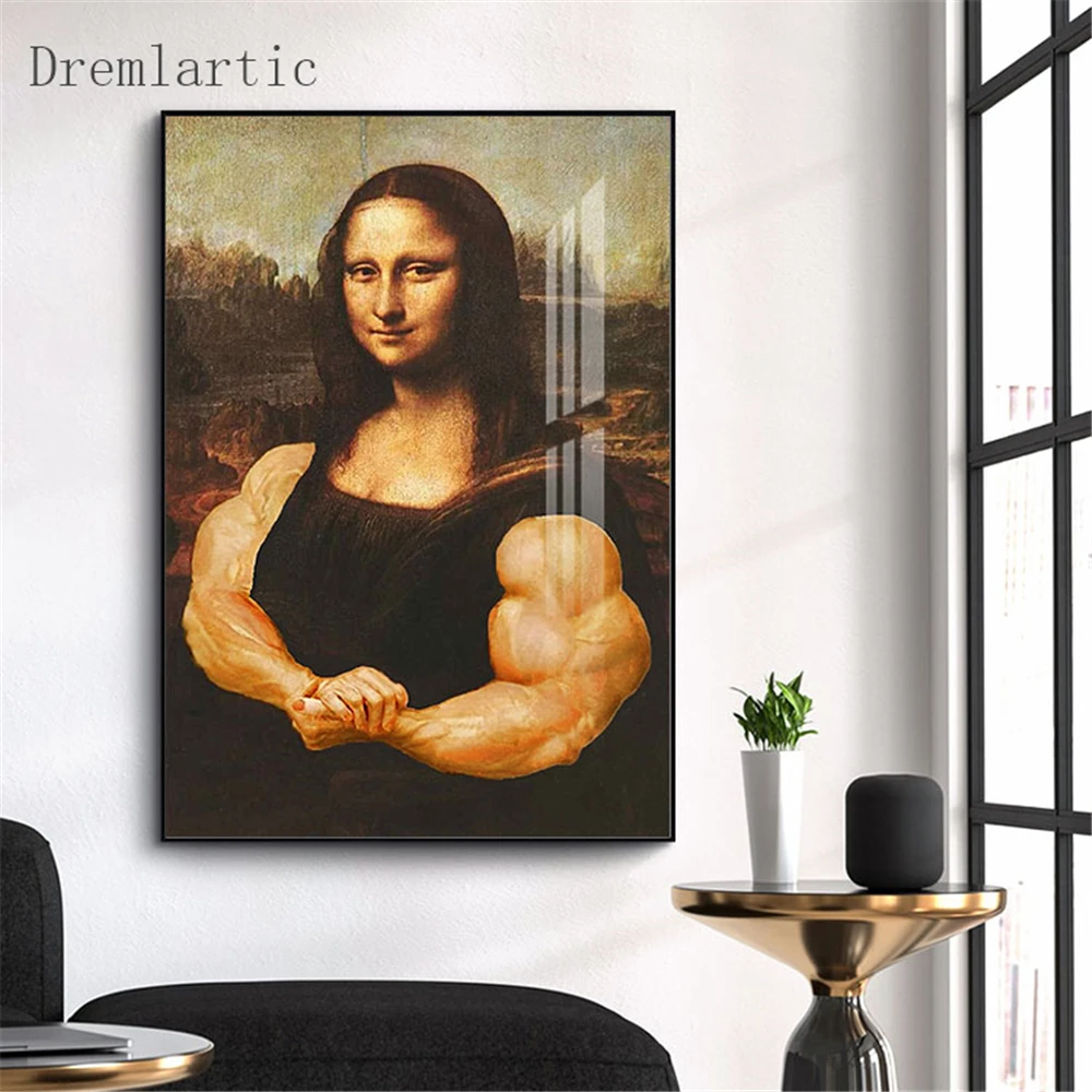 

Mona Lisa@f Canvas Poster Silk Fabric Modern Style Prints Party House Decor Room#20-1005-6