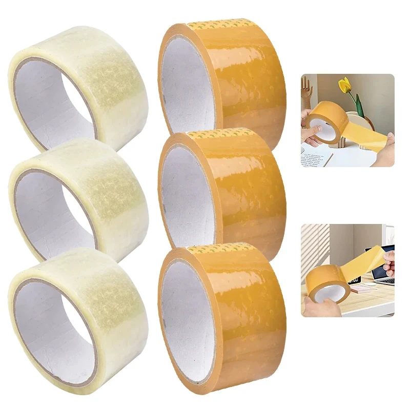 3/6 рулонов 46 м прозрачная лента инструменты для упаковки офиса водонепроницаемый