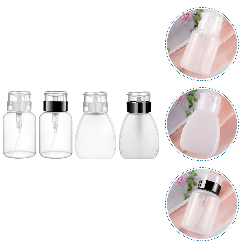 

Bottles Bottle Empty Liquid Lotion Pump Travel Removermanicure Nail Portable Pressing Oil Essential Containers Refillable