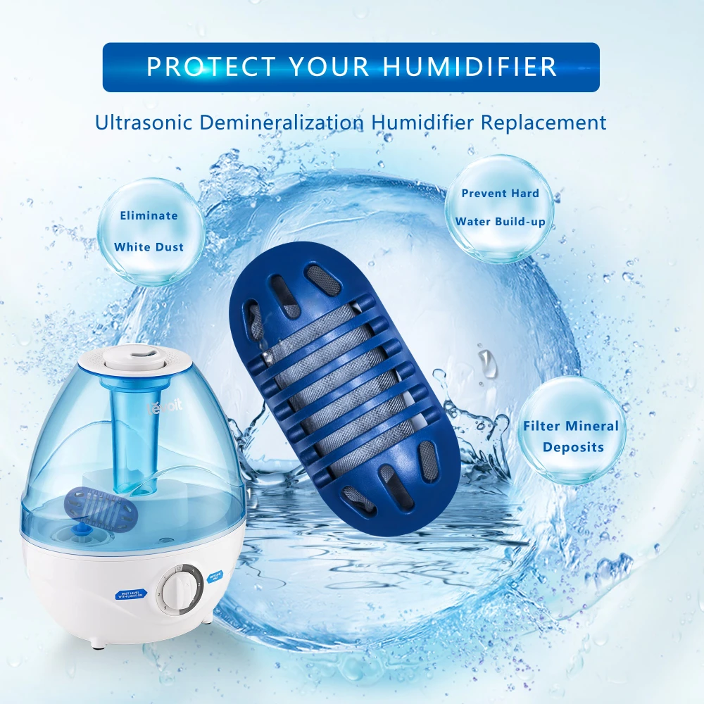 

10-Pack Demineralization Ultrasonic Humidifier Replacement Cartridges,Compatible with HoMedics, Removes Odor Microwave Cleaner