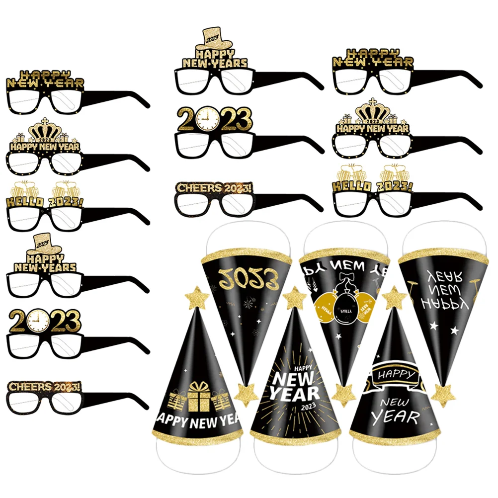 

Year Glasses Party New Eyeglasses Paper Fancy Frame Eveprops Photo Birthday Number Graduation Supplies Costume Sunglasses