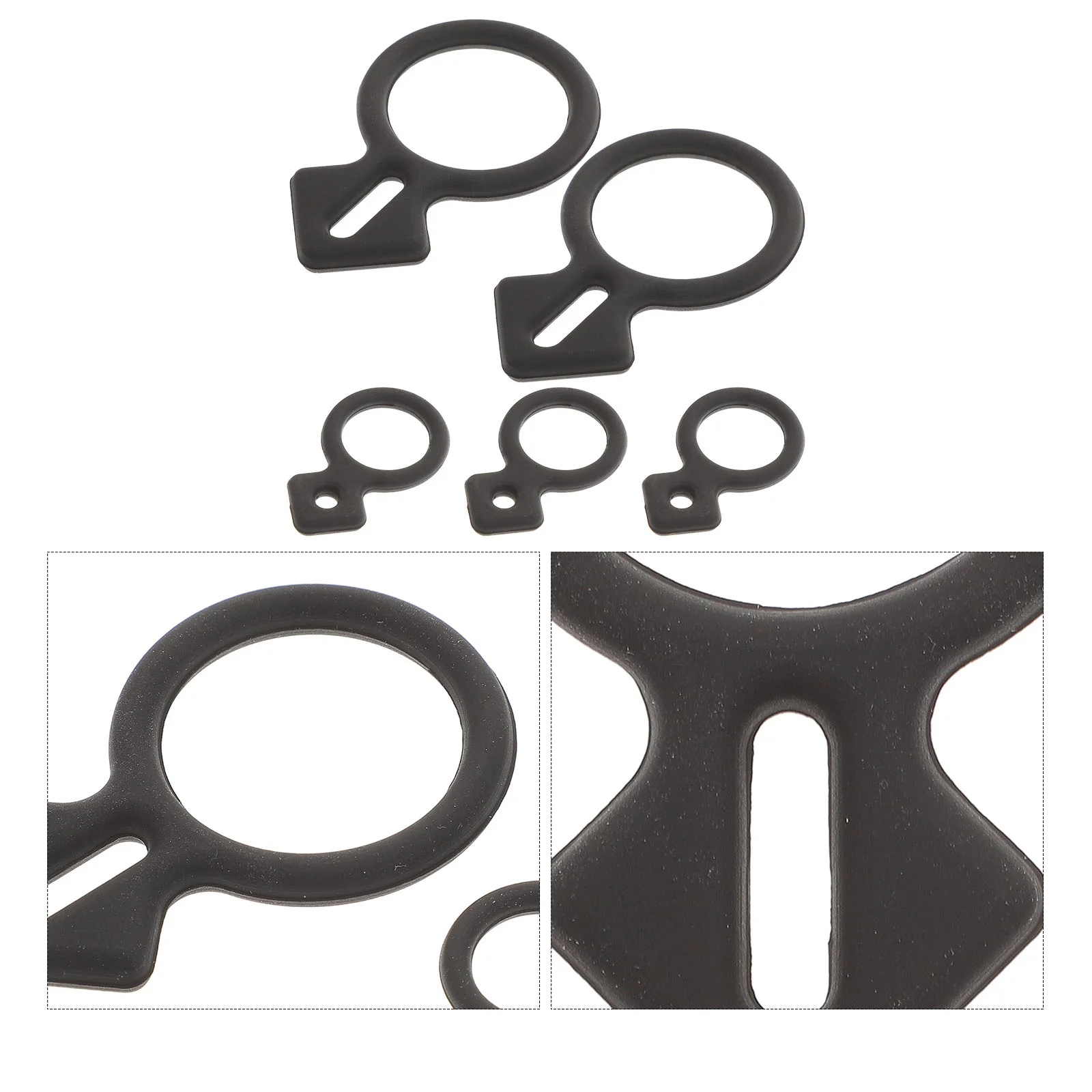 

5pcs Silicone Cable Ties Cord Wraps Cable Organizers Cord Organizers for Office