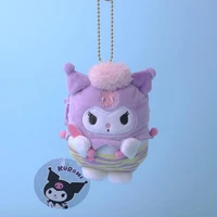 japanese kawaii small pendant sanrio becomes monster series kuromi cinnamoroll pom pom purin melody coin purse cartoon keychain