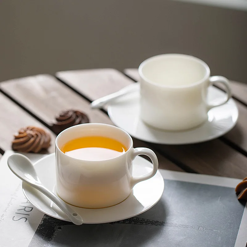 

Jade White Porcelain Good-looking Ceramic Coffee Set Suit Home Office Afternoon Tea Cup