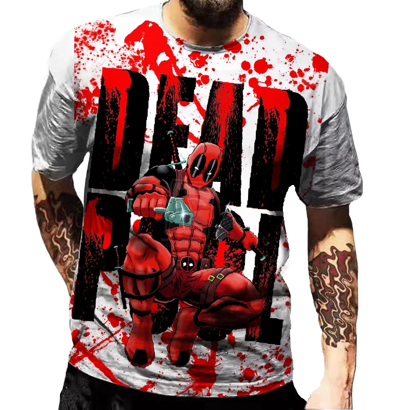 Футболка мужская с круглым вырезом модная летняя одежда принтом из фильма Marvel