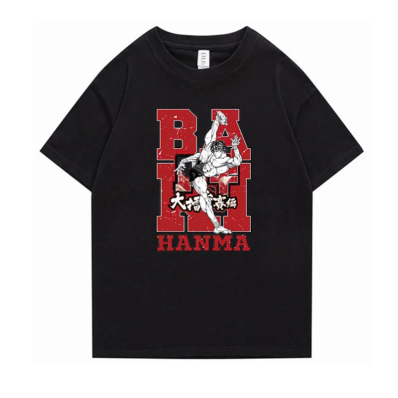 Fanma Baki the Grappler японского аниме ainime летняя хлопковая футболка с короткими рукавами
