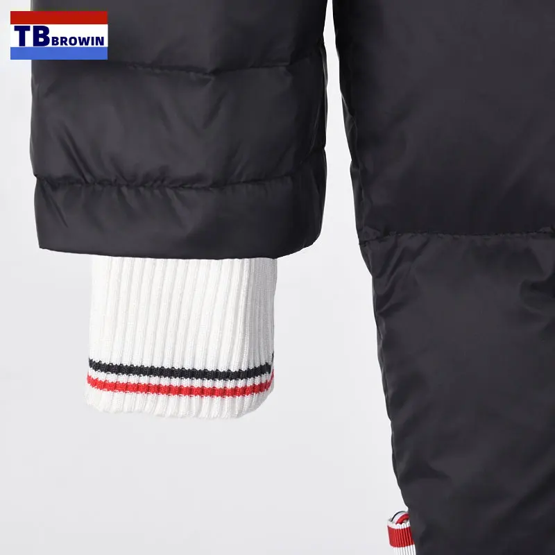 Hip Hop Down Jacket Parka Winter Jackets For Men TB Oversize Windbreaker Streetwear Harajuku Padded Jacket Coat Warm Outwear