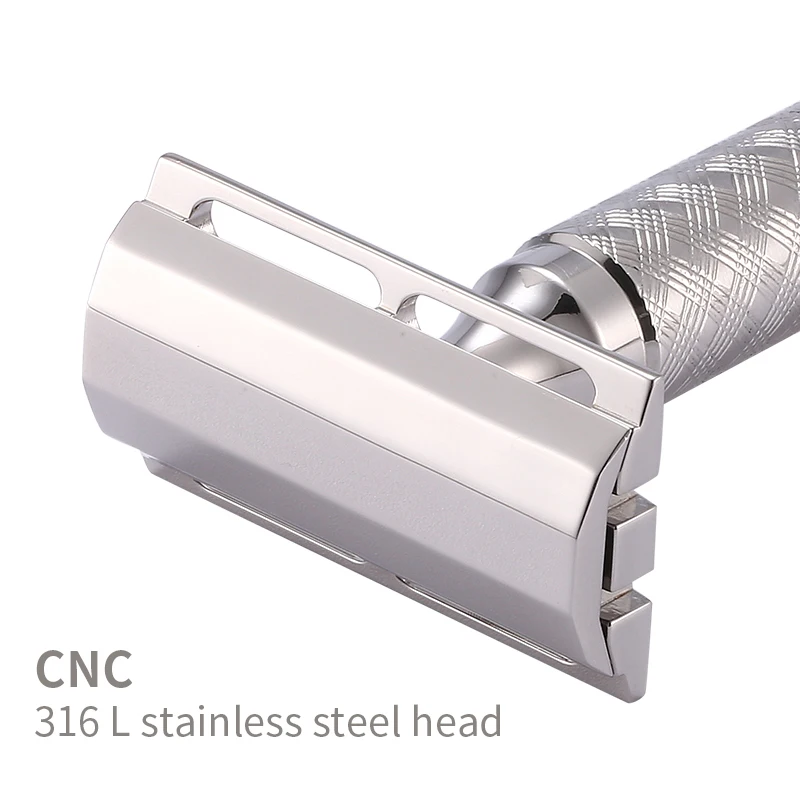 CNC 316L Stainless Steel Double Edge Safety Razor Head
