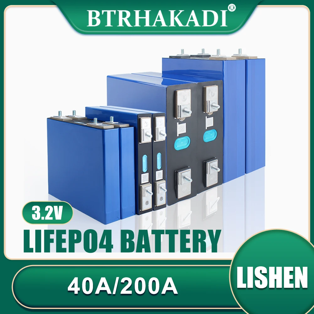 

New 3.2V 40Ah/200Ah LiFePO4 Battery Lithium iron Phospha Cell Pack DIY 12V 24V For RV Electric Car Solar Grade A Batteries