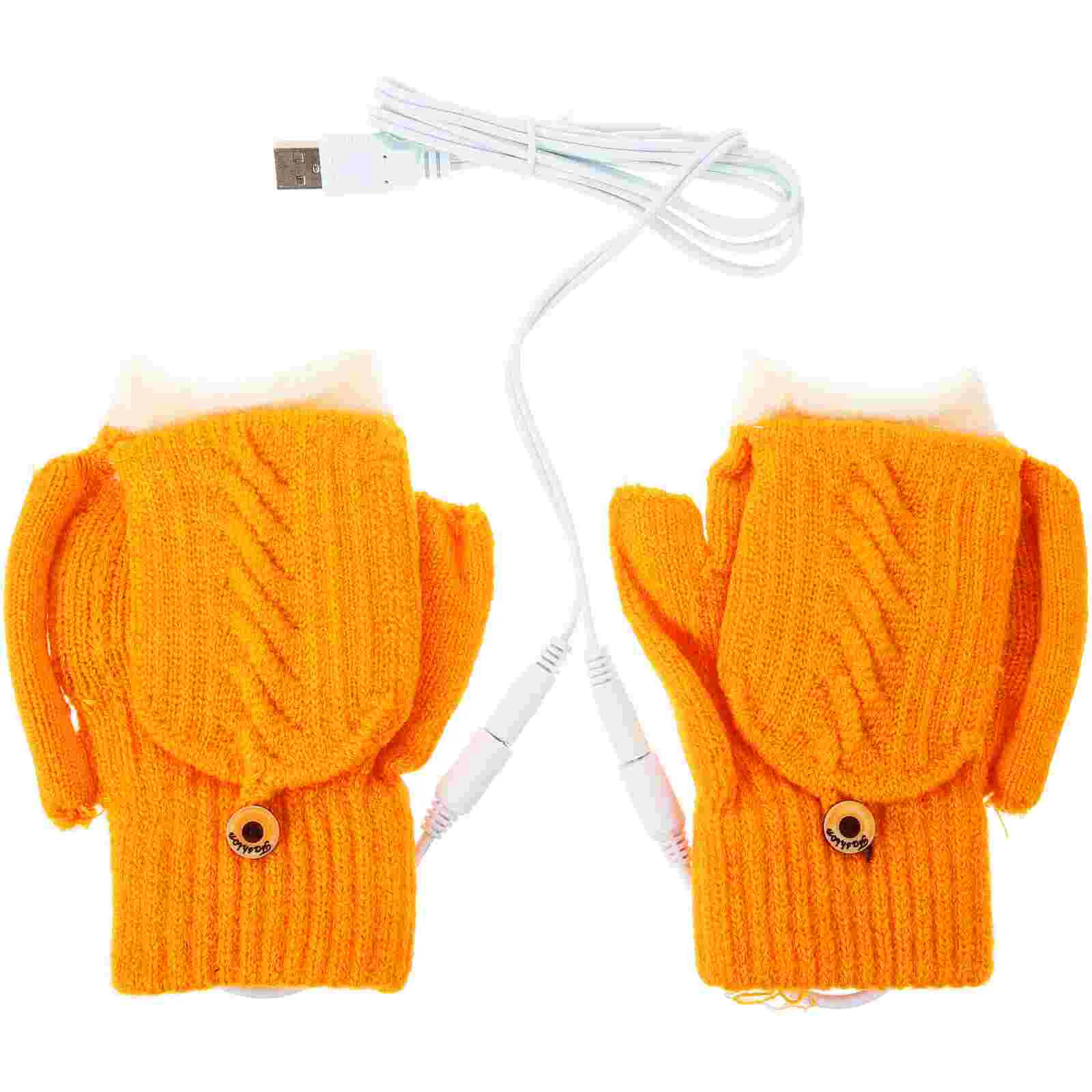 

Heating Gloves Heated Ski Mittens Thermal Mitts Outdoor Winter Gift Warm Cotton Blend Skiing