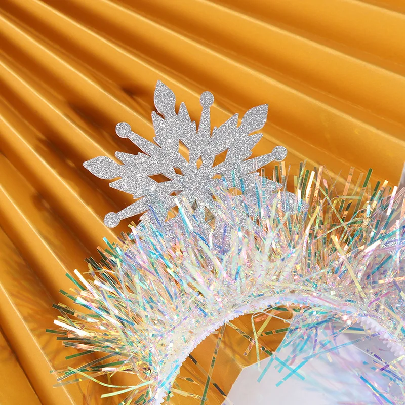 Рождественская вспышка Снежный пояс Новогодний зимний обруч Белые стрижки